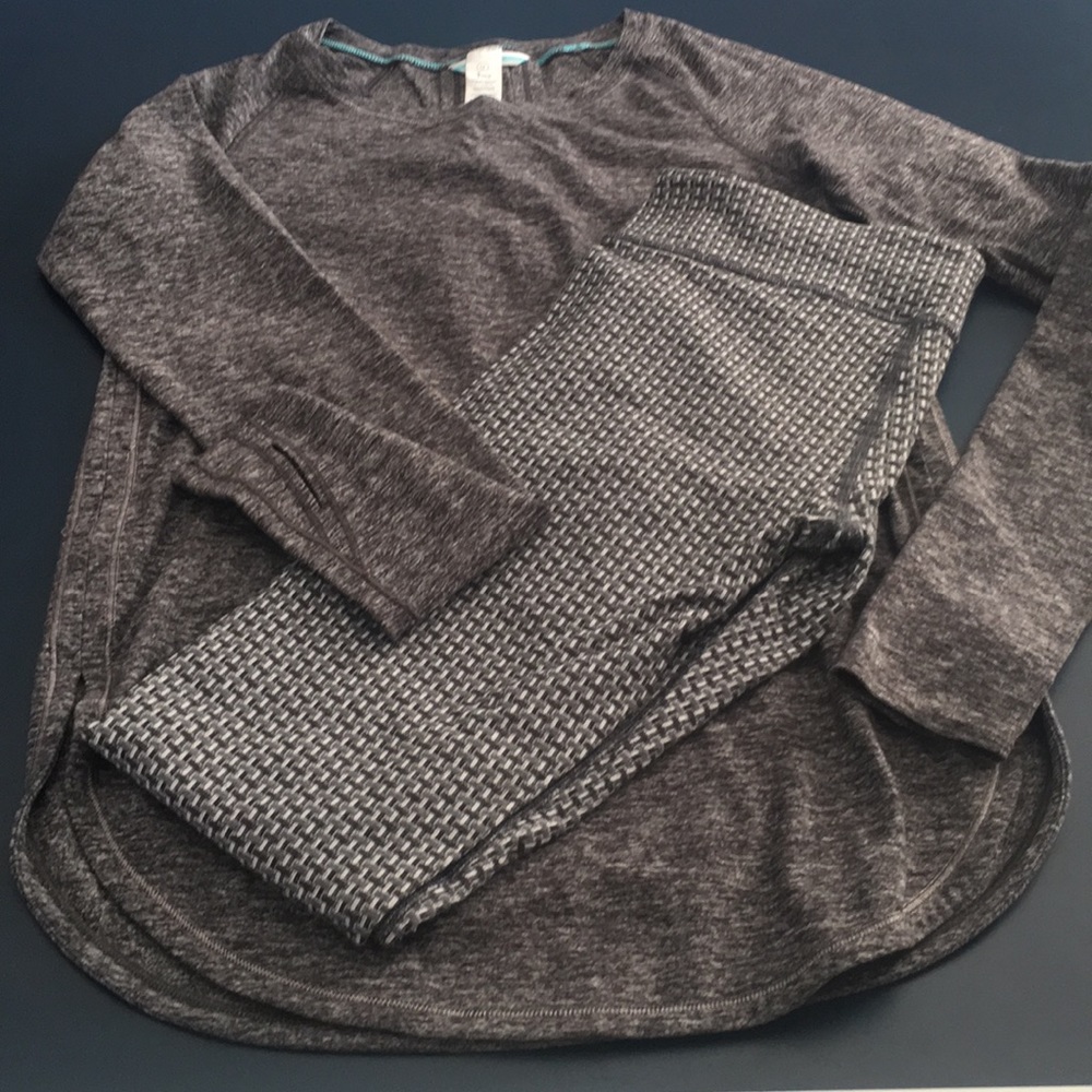 ivivva girls lululemon LOT leggings & ls top sz 12